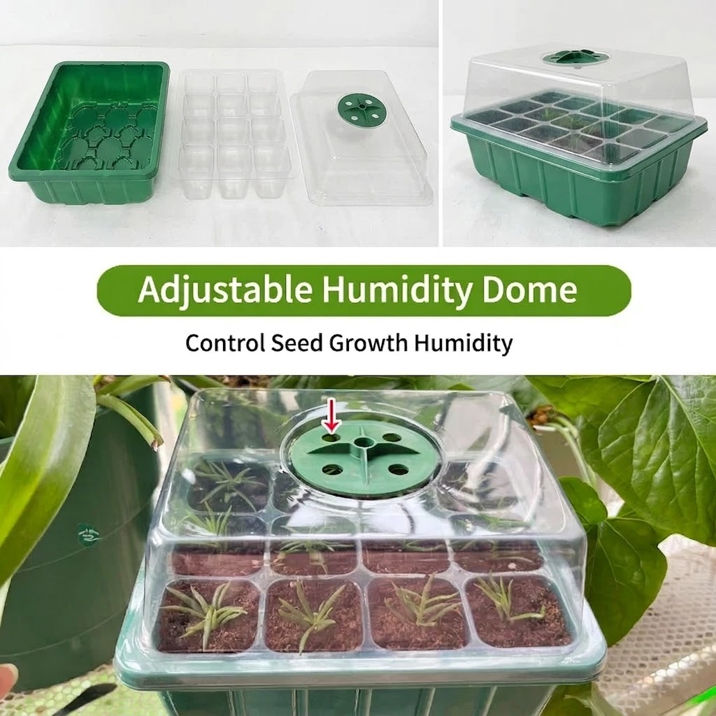 Humidity Dome Kit - 식물 조명 키트가 포함된 씨앗 발아