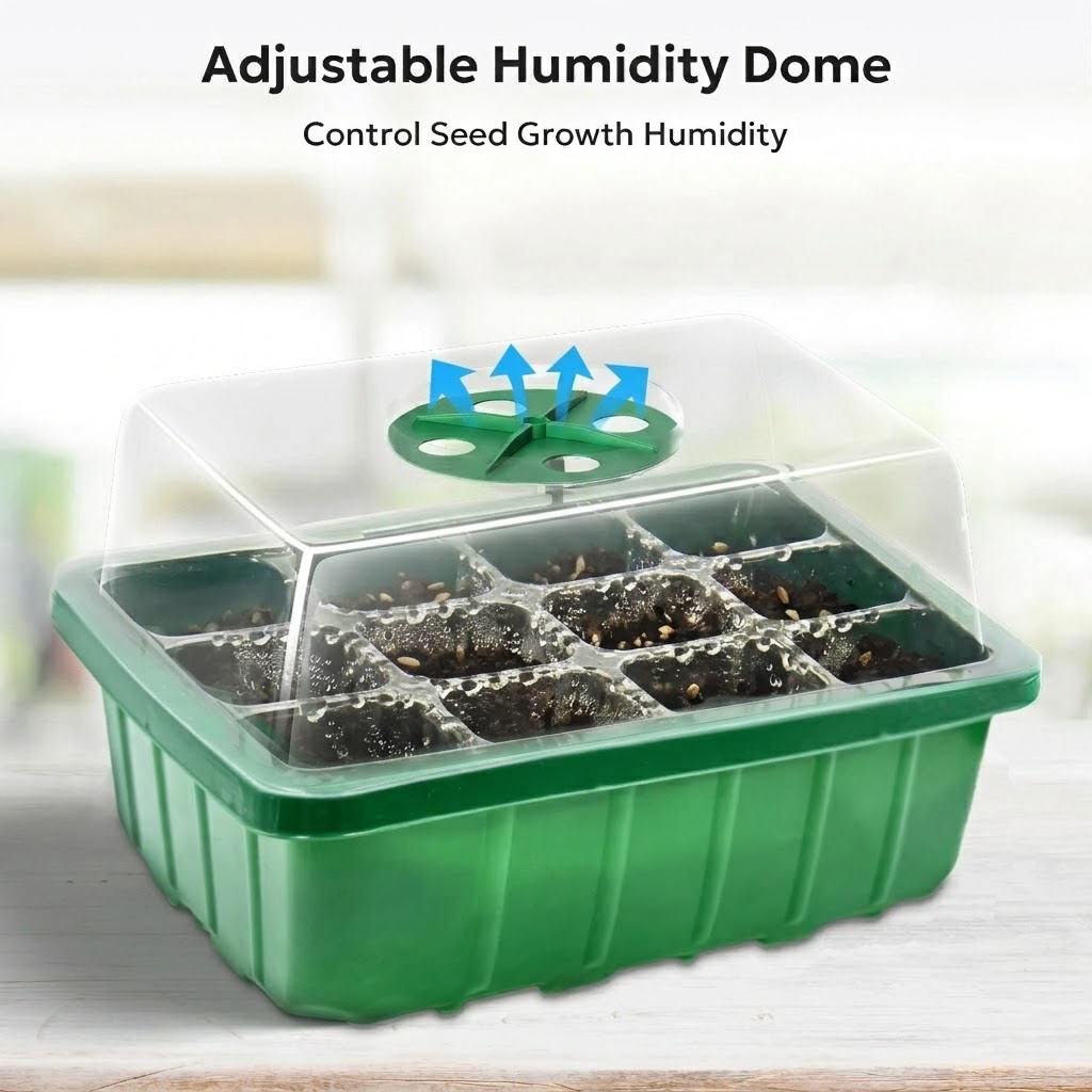 Humidity Dome Kit - 조절 가능한 습도 덮개와 투명 셀